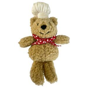Hallmark Chef Teddy Bear With Red Polka Dot Scarf & White Hat Stuffed Animal VTG
